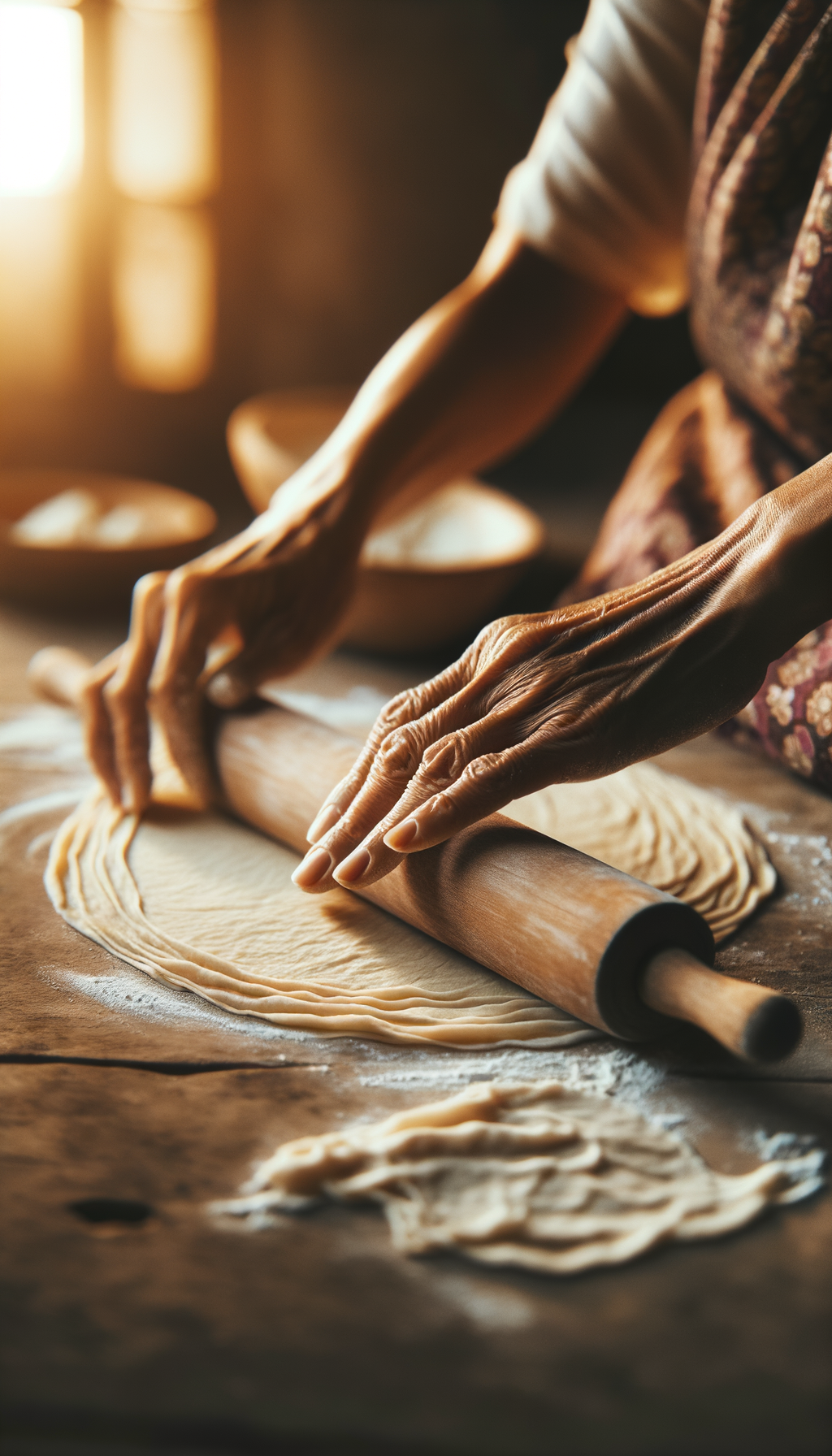 Traditional handmade food preparation