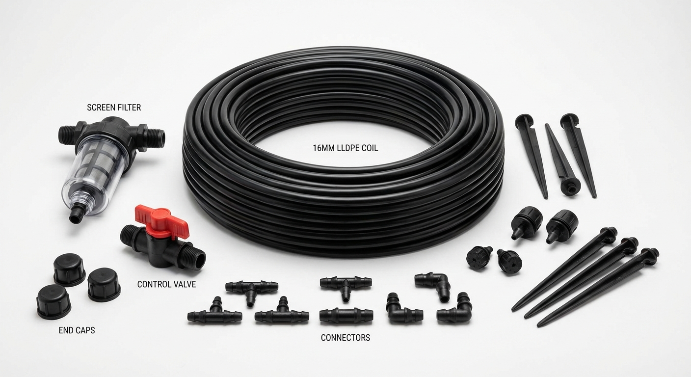 Drip Irrigation Kit (1000 sq ft)
