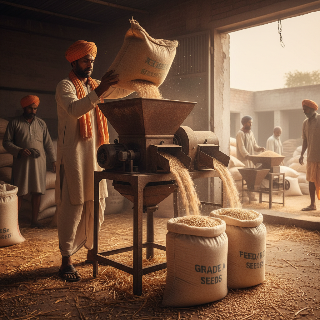 Seed Cleaner & Grader - In Use