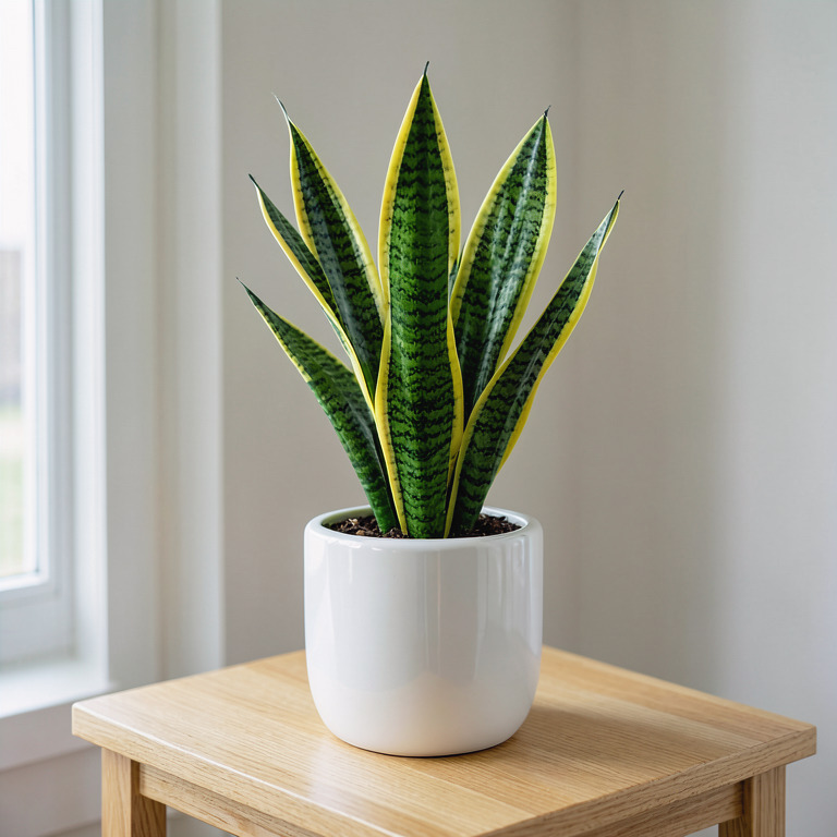 Snake Plant in Ceramic Tabletop Planter