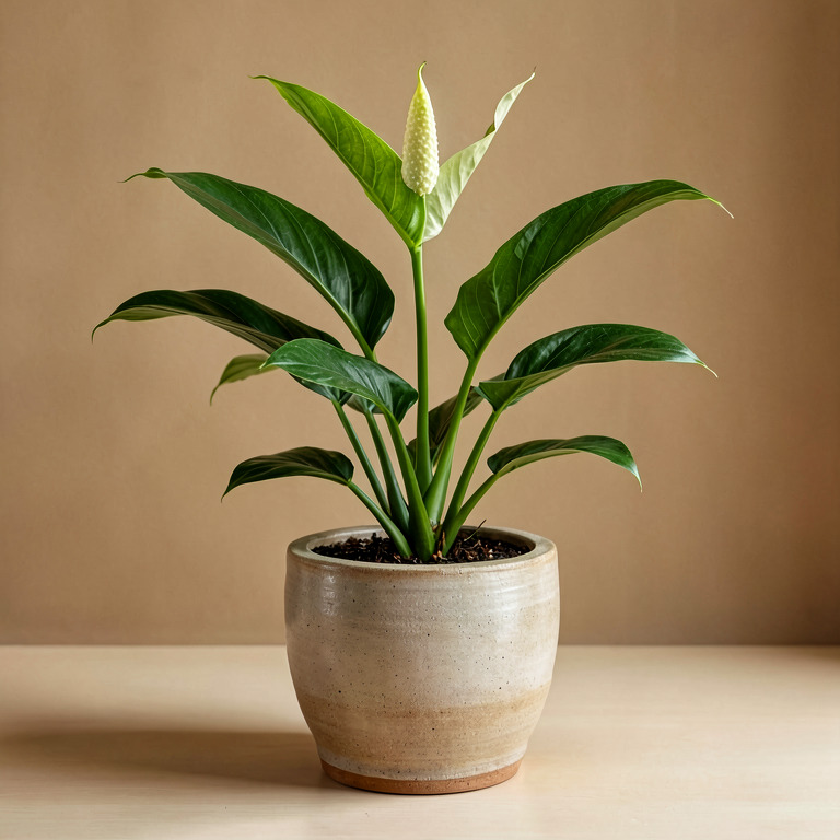 Peace Lily in Ceramic Tabletop Planter