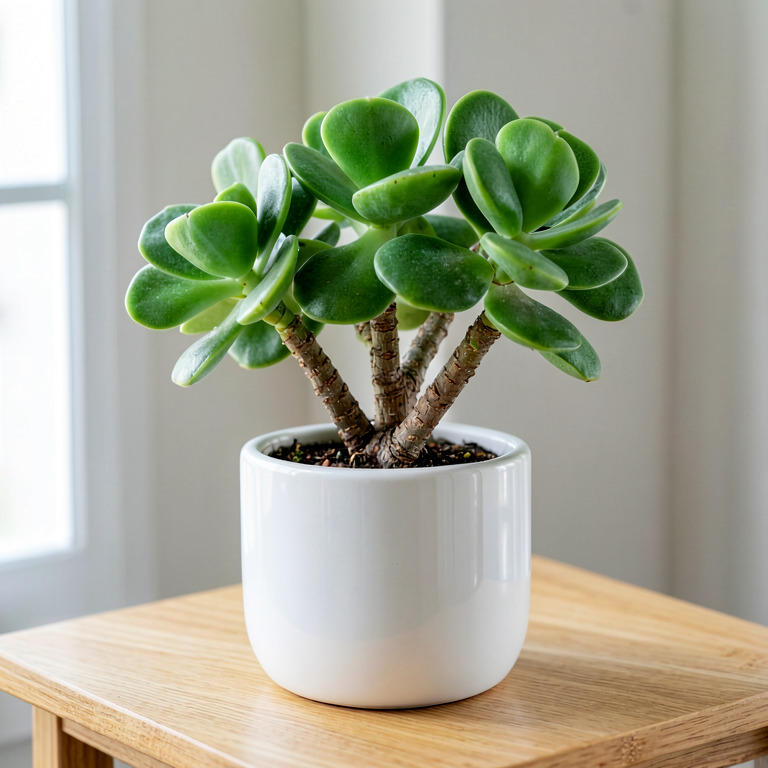 Jade Plant in Ceramic Tabletop Planter