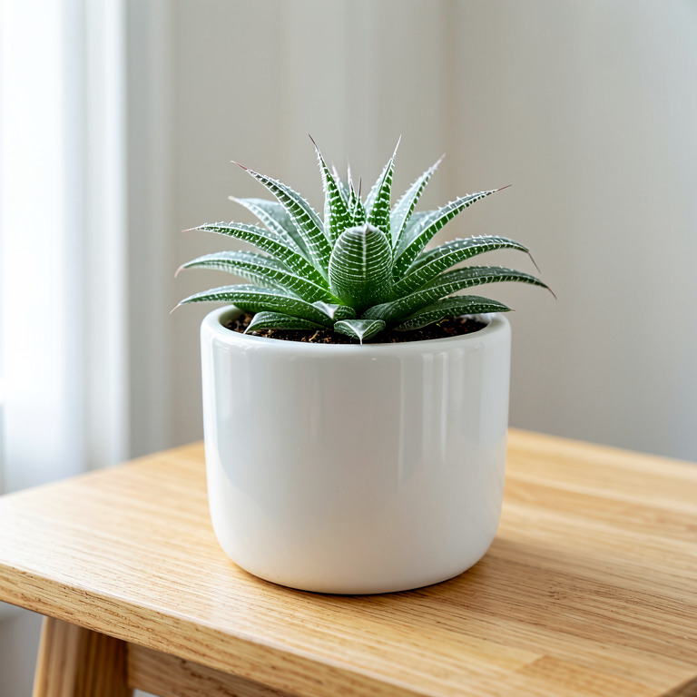 Haworthia in Ceramic Tabletop Planter
