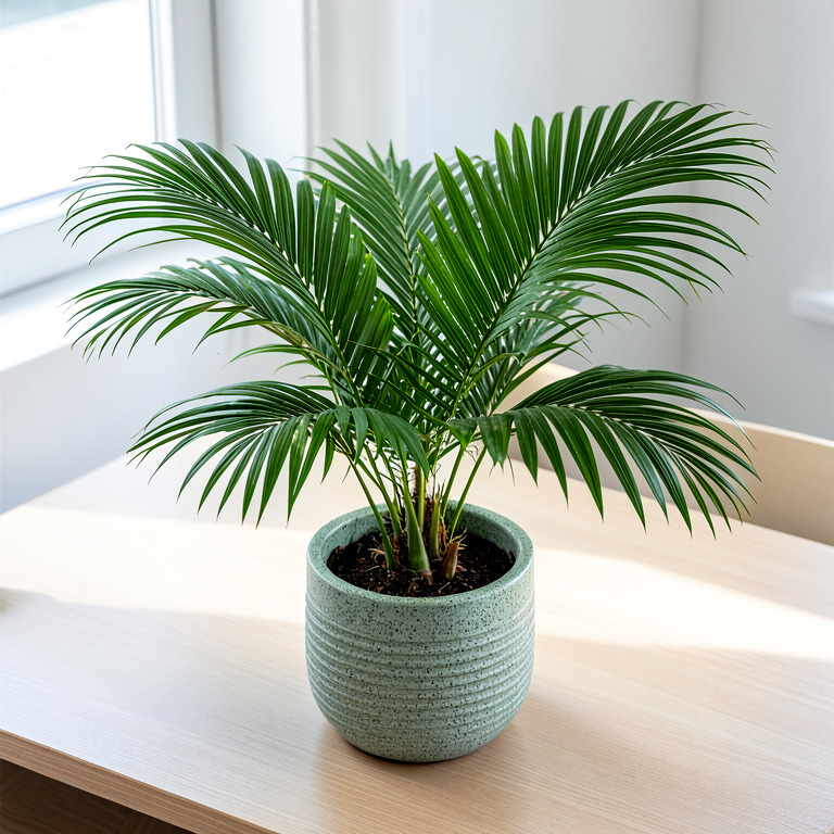Areca Palm in Textured Desk Pot