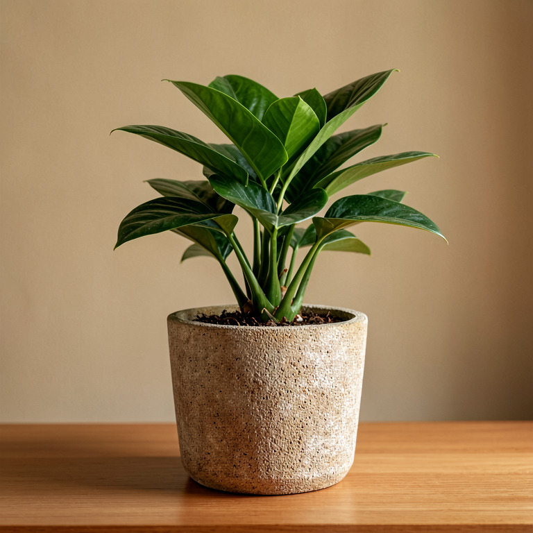 ZZ Plant in Textured Desk Pot