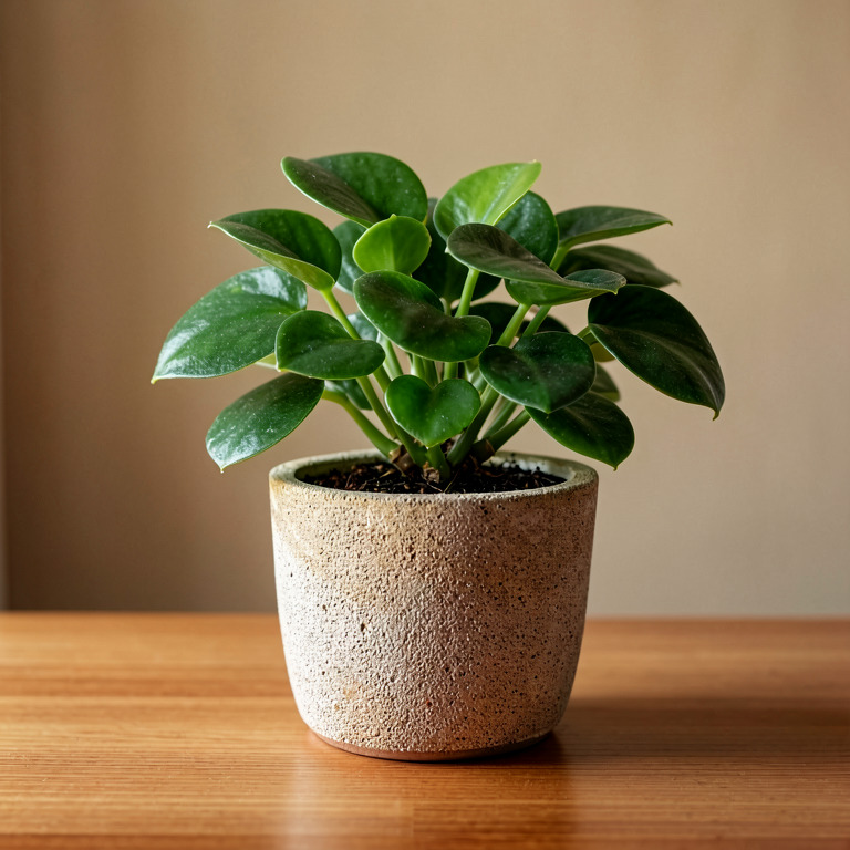 Peperomia in Textured Desk Pot