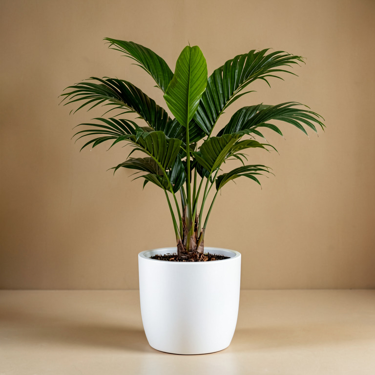 Areca Palm in Minimal White Planter