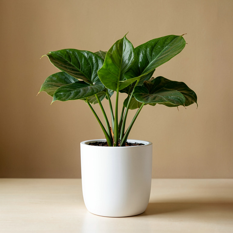 Calathea in Minimal White Planter