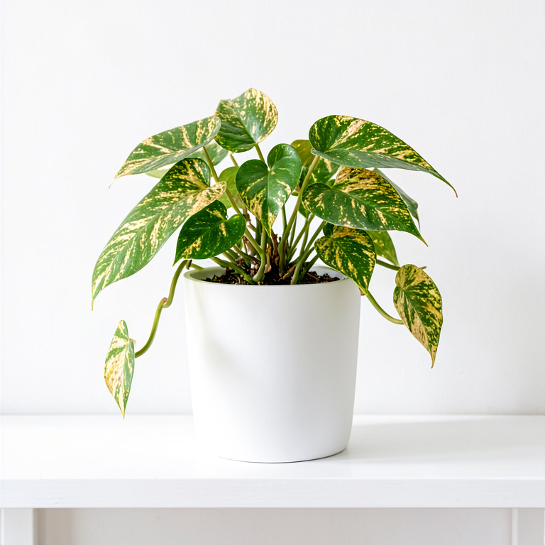 Pothos in Minimal White Planter