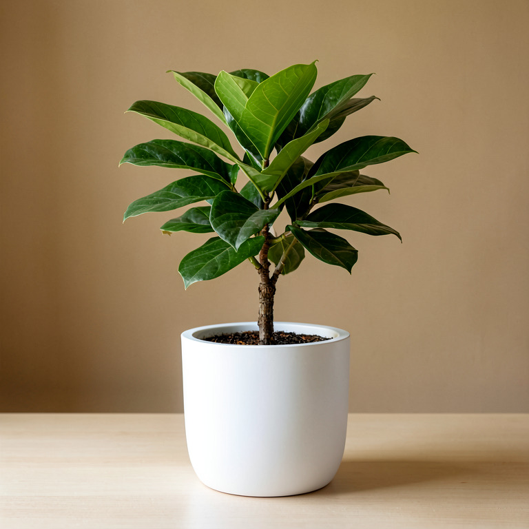 Schefflera in Minimal White Planter