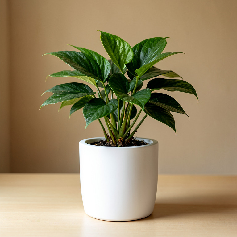 Fittonia in Minimal White Planter