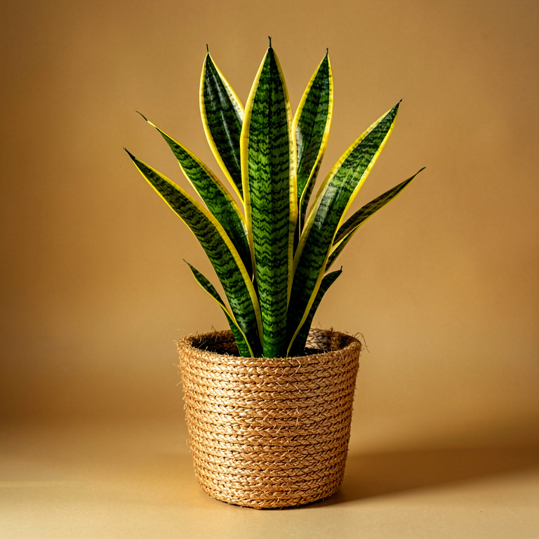 Snake Plant in Coir Basket Planter