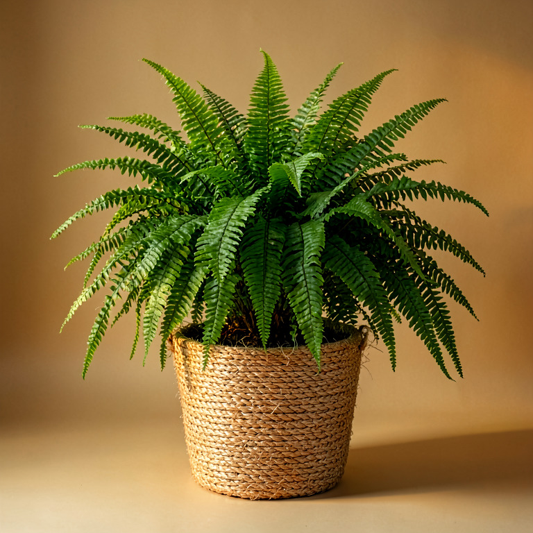 Boston Fern in Coir Basket Planter