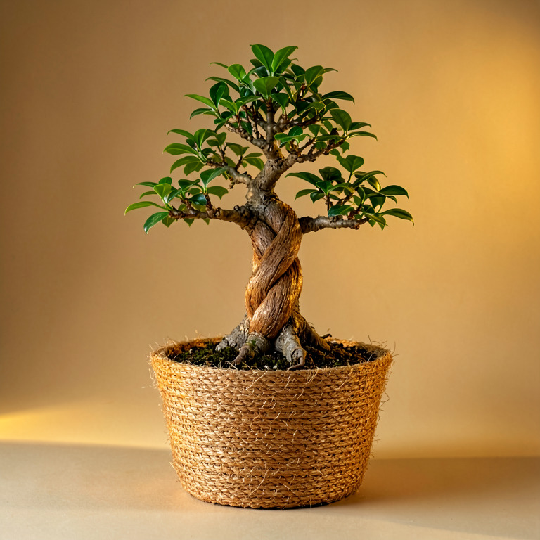 Ficus Bonsai in Coir Basket Planter