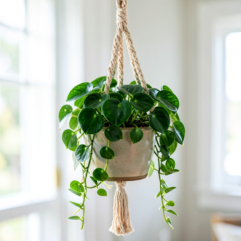 Peperomia in Hanging Decor Pot