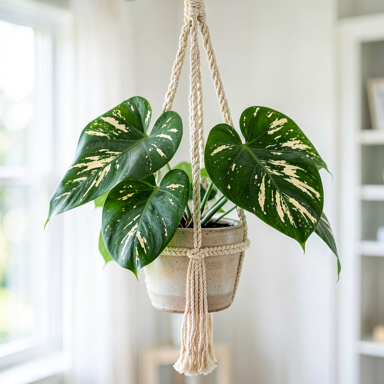 Dieffenbachia in Hanging Decor Pot