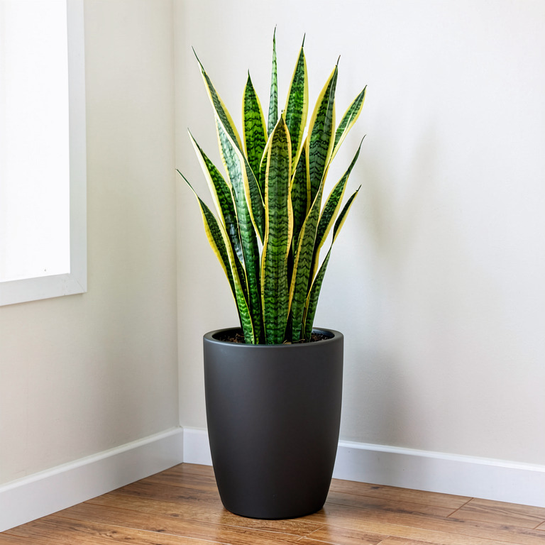 Snake Plant in Matte Floor Planter
