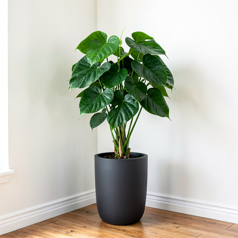 Philodendron in Matte Floor Planter