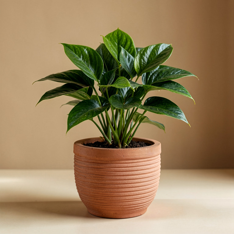 Fittonia in Ribbed Clay Planter