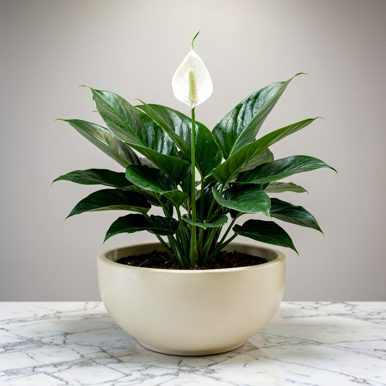 Peace Lily in Countertop Bowl Planter