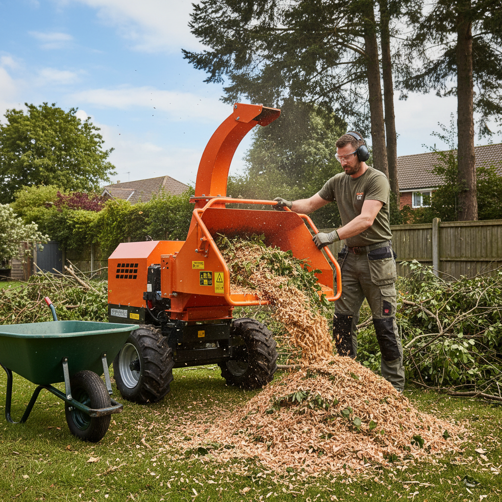 Garden Wood Chipper (6.5 HP) - In Use