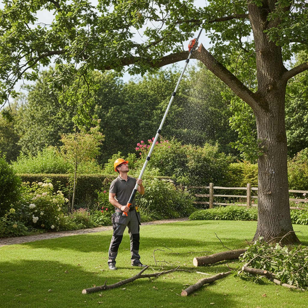 Telescopic Pole Pruner (4m) - In Use