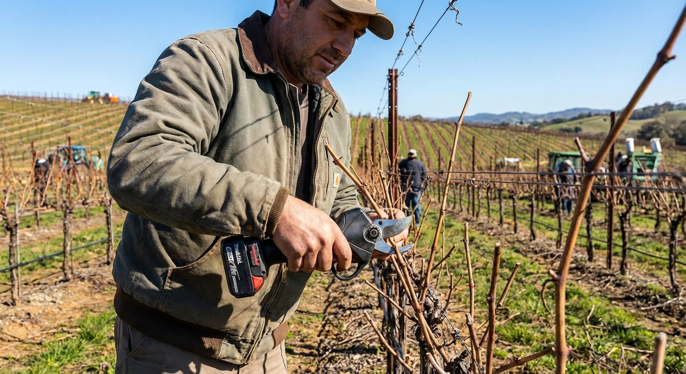 Battery Pruning Shears (25mm) - In Use