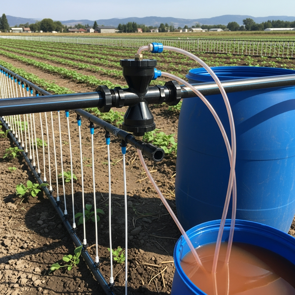 Fertiliser Injector (Venturi Type) - In Use