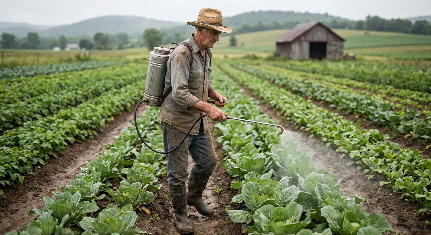 Manual Knapsack Sprayer (16L) - In Use