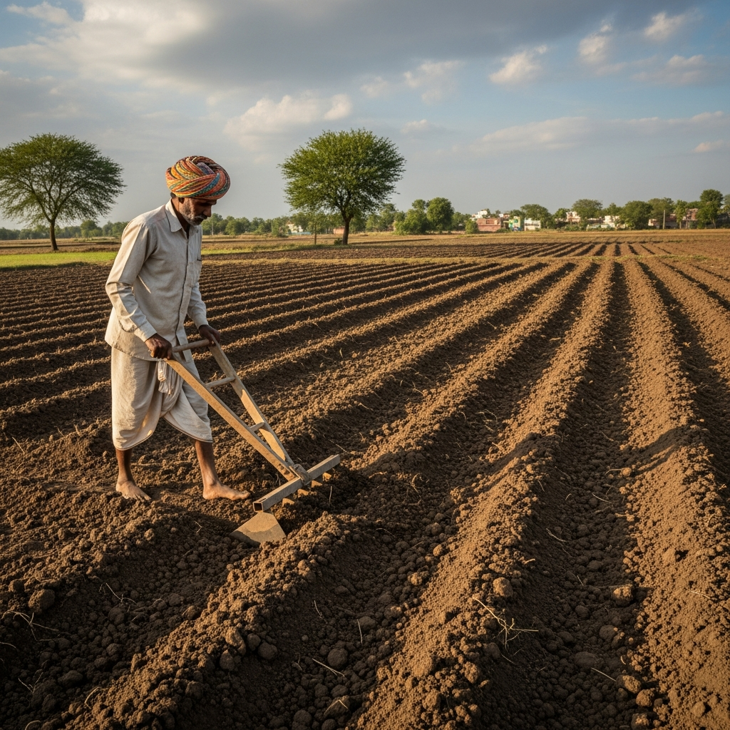 Manual Seed Bed Maker - In Use
