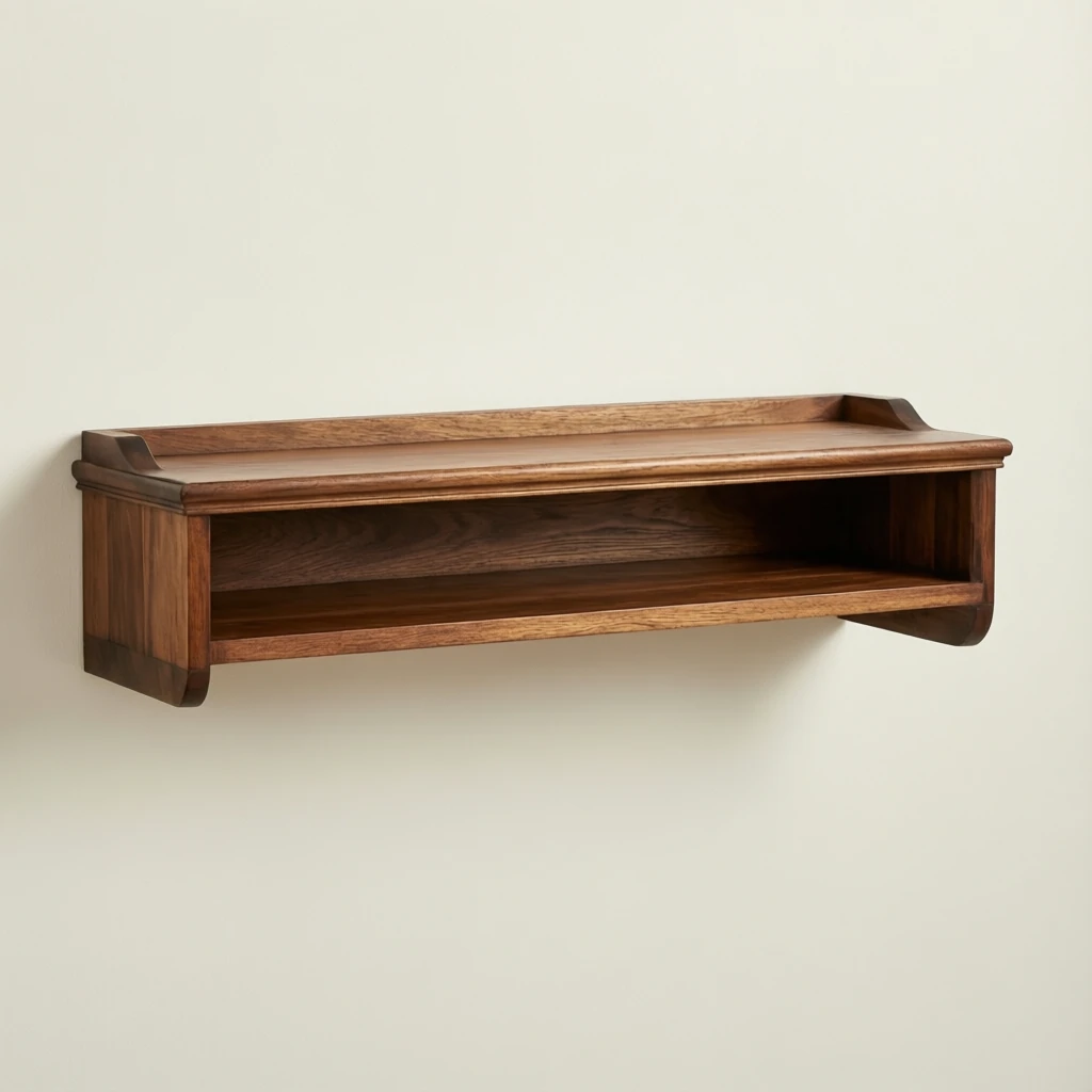 Acacia Wood Floating Shelf