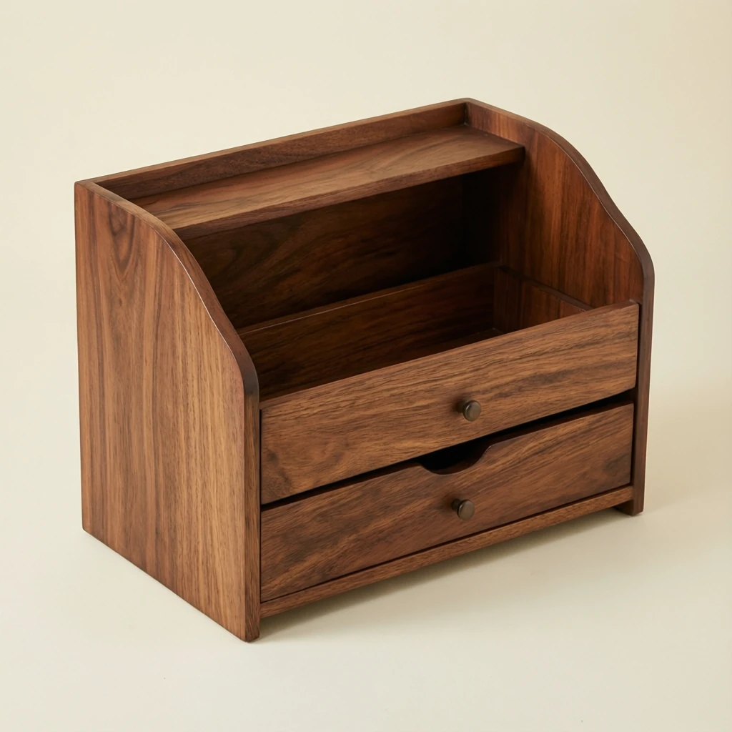 Acacia Wood Storage Caddy