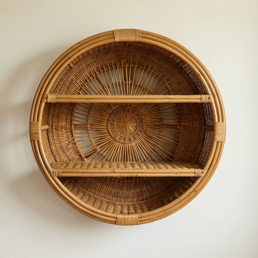 Rattan Wall Shelf