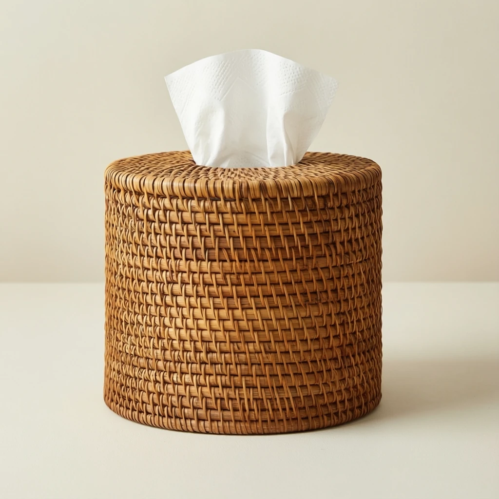 Rattan Tissue Holder