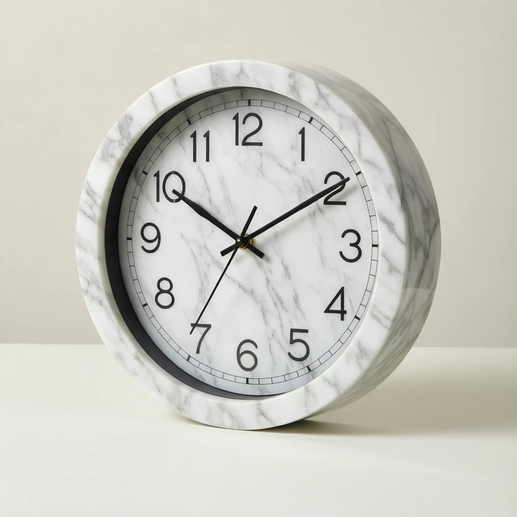 Marble Table Clock