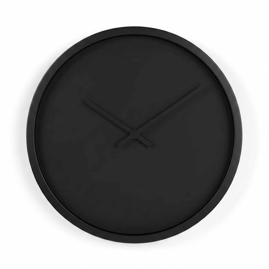 Decorative Wall Clock (Minimal Black)