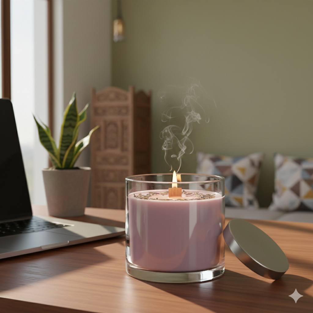 Scented Candle Jar (Lavender) view 4