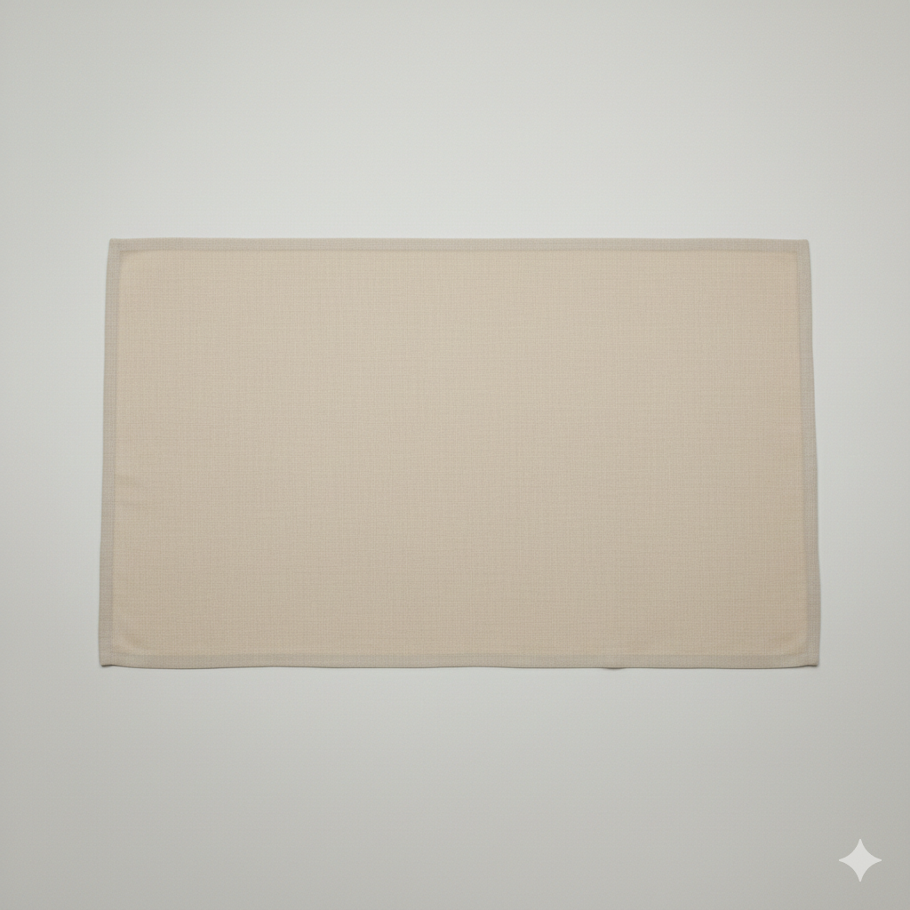 Table Runner (Cotton, Beige) view 2