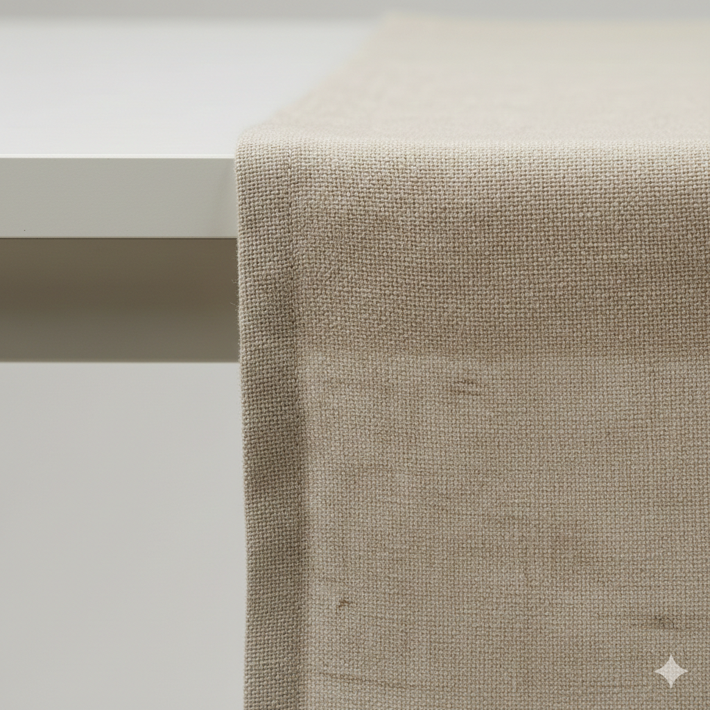 Table Runner (Cotton, Beige) view 3