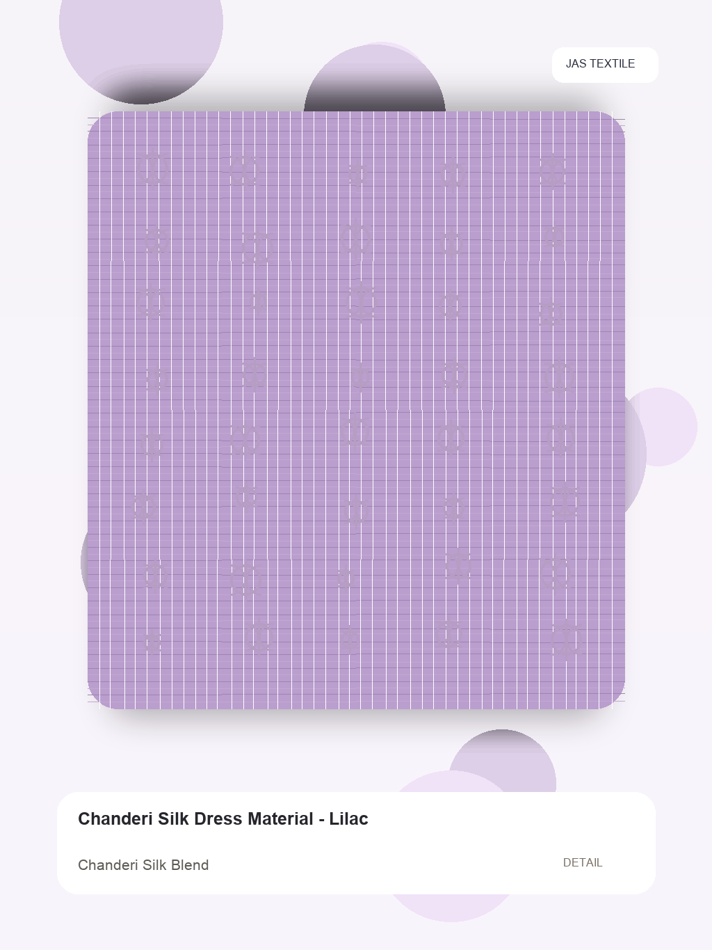 Chanderi Silk Dress Material - Lilac thumbnail 2