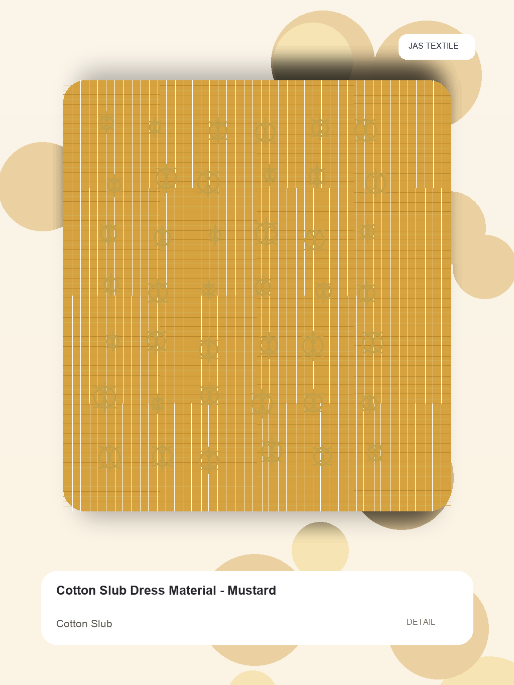 Cotton Slub Dress Material - Mustard thumbnail 2