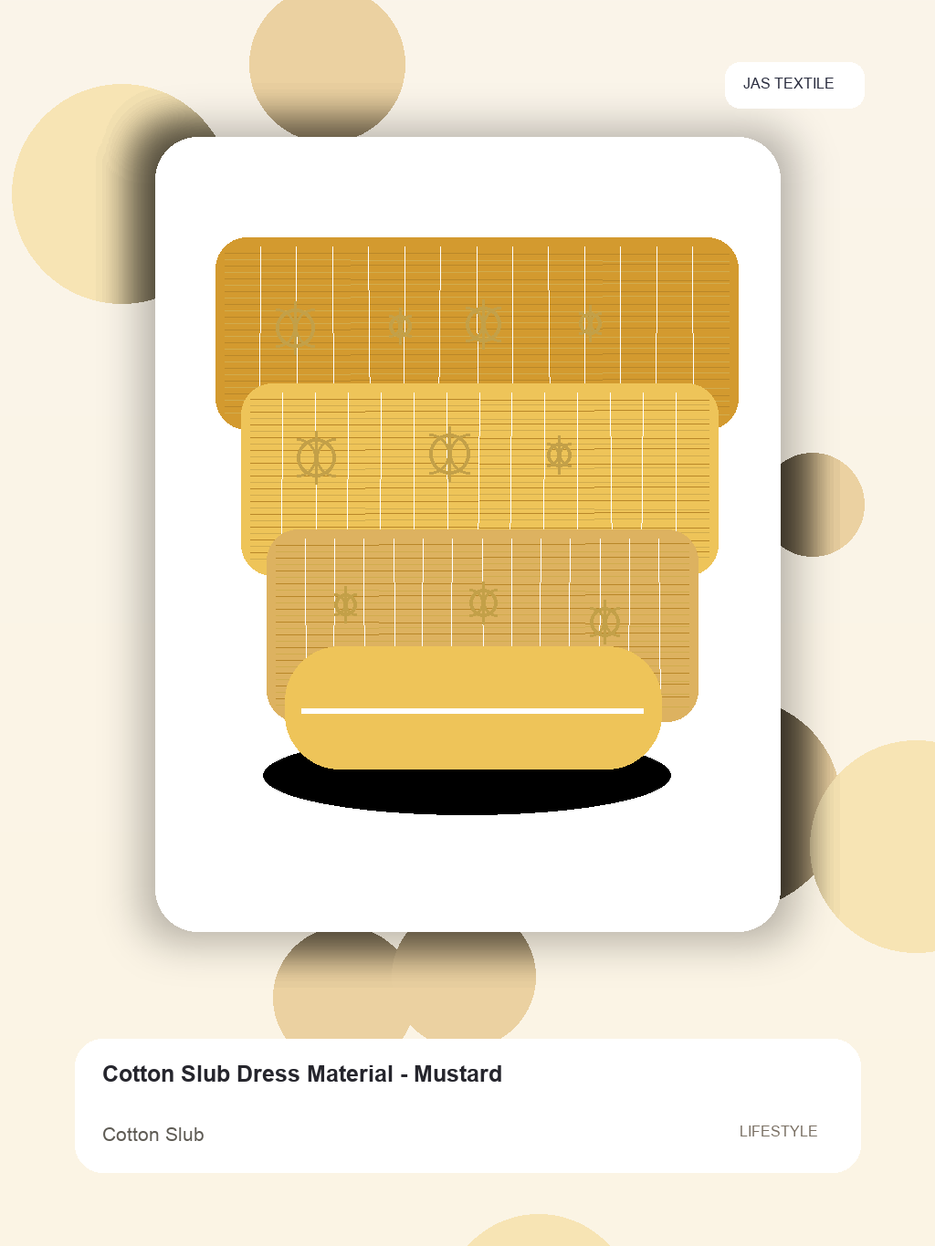Cotton Slub Dress Material - Mustard thumbnail 3