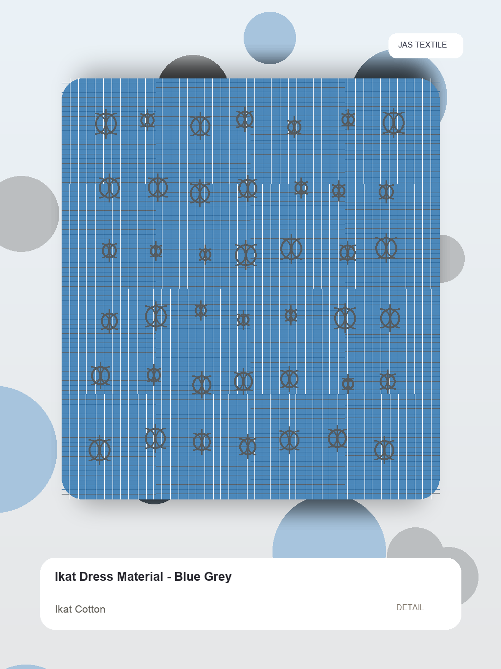 Ikat Dress Material - Blue Grey thumbnail 2
