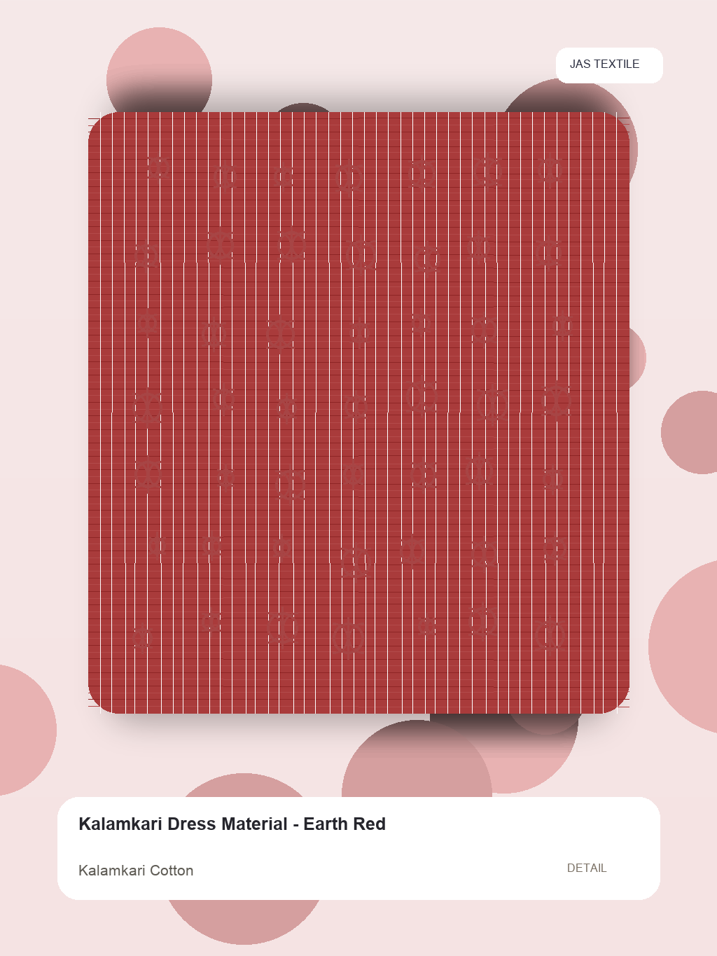 Kalamkari Dress Material - Earth Red thumbnail 2