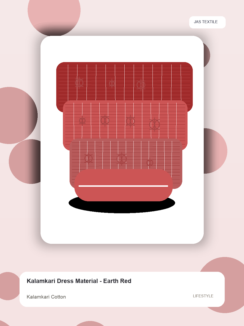 Kalamkari Dress Material - Earth Red thumbnail 3