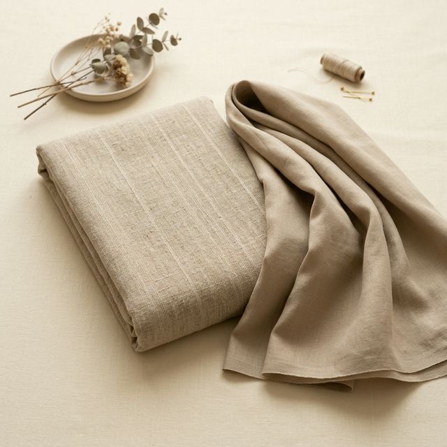Linen Dress Material — Natural Beige
