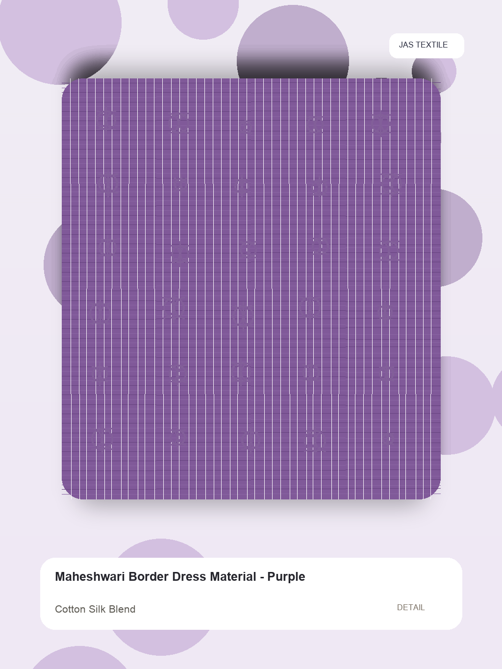 Maheshwari Border Dress Material - Purple thumbnail 2