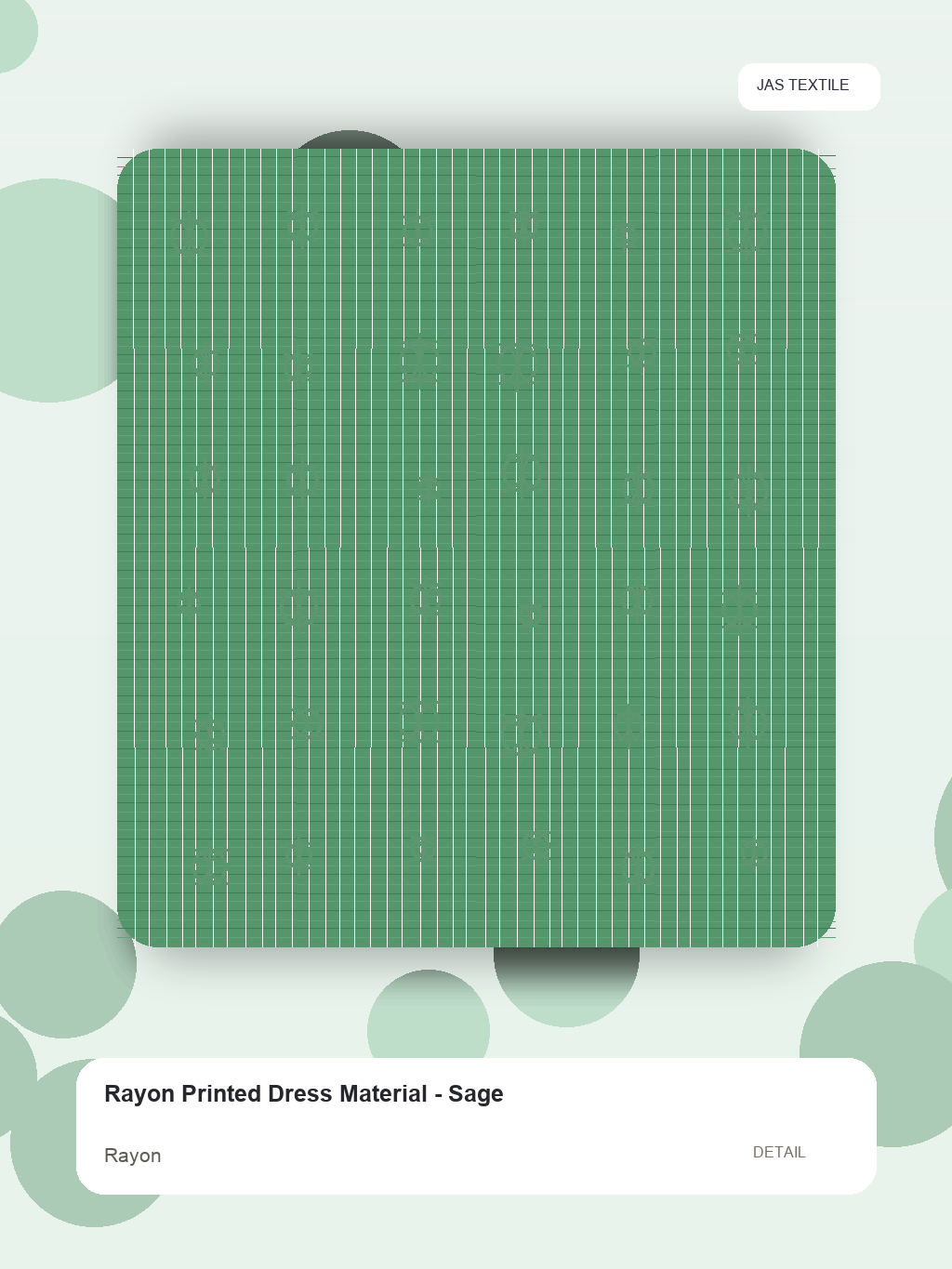 Rayon Printed Dress Material - Sage thumbnail 2