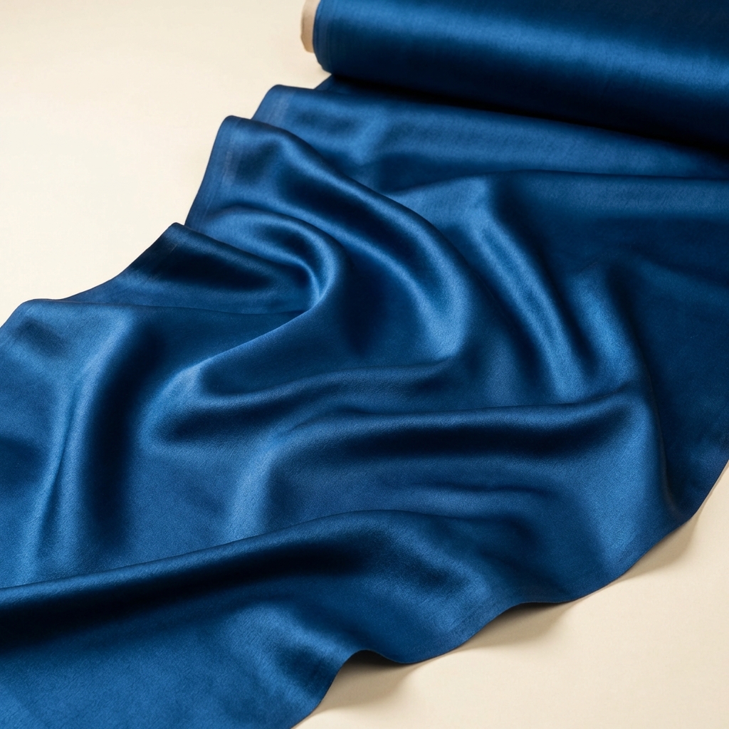 Art Silk Fabric — Deep Blue