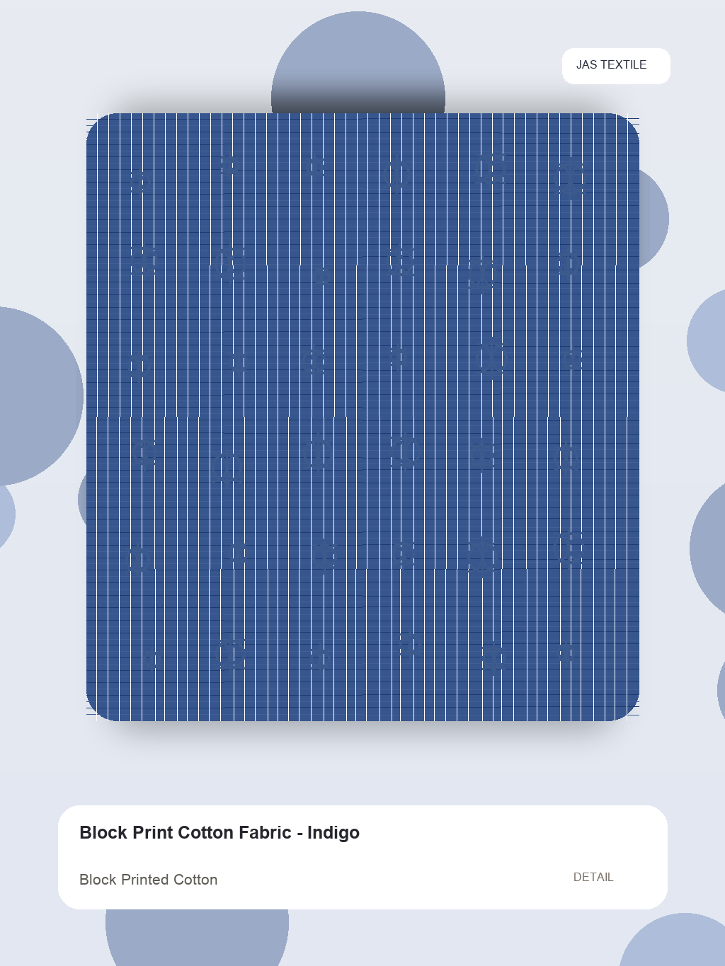 Block Print Cotton Fabric - Indigo thumbnail 2